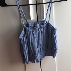 Light blue cami crop top